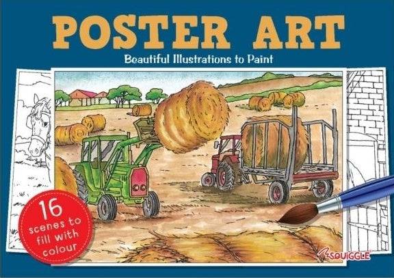 Farm Poster Art Adult Colouring Book