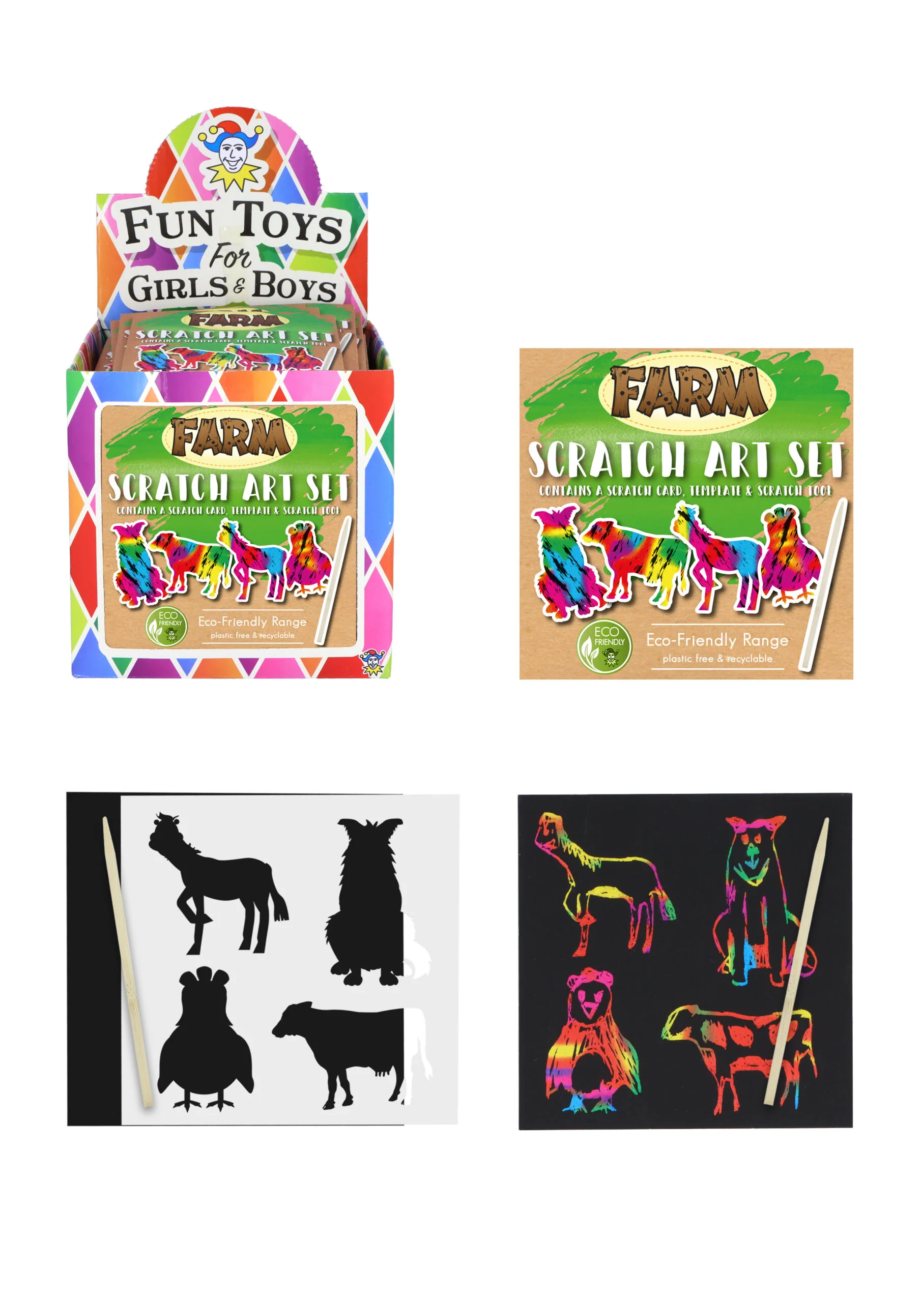 Farm Scratch Art Set