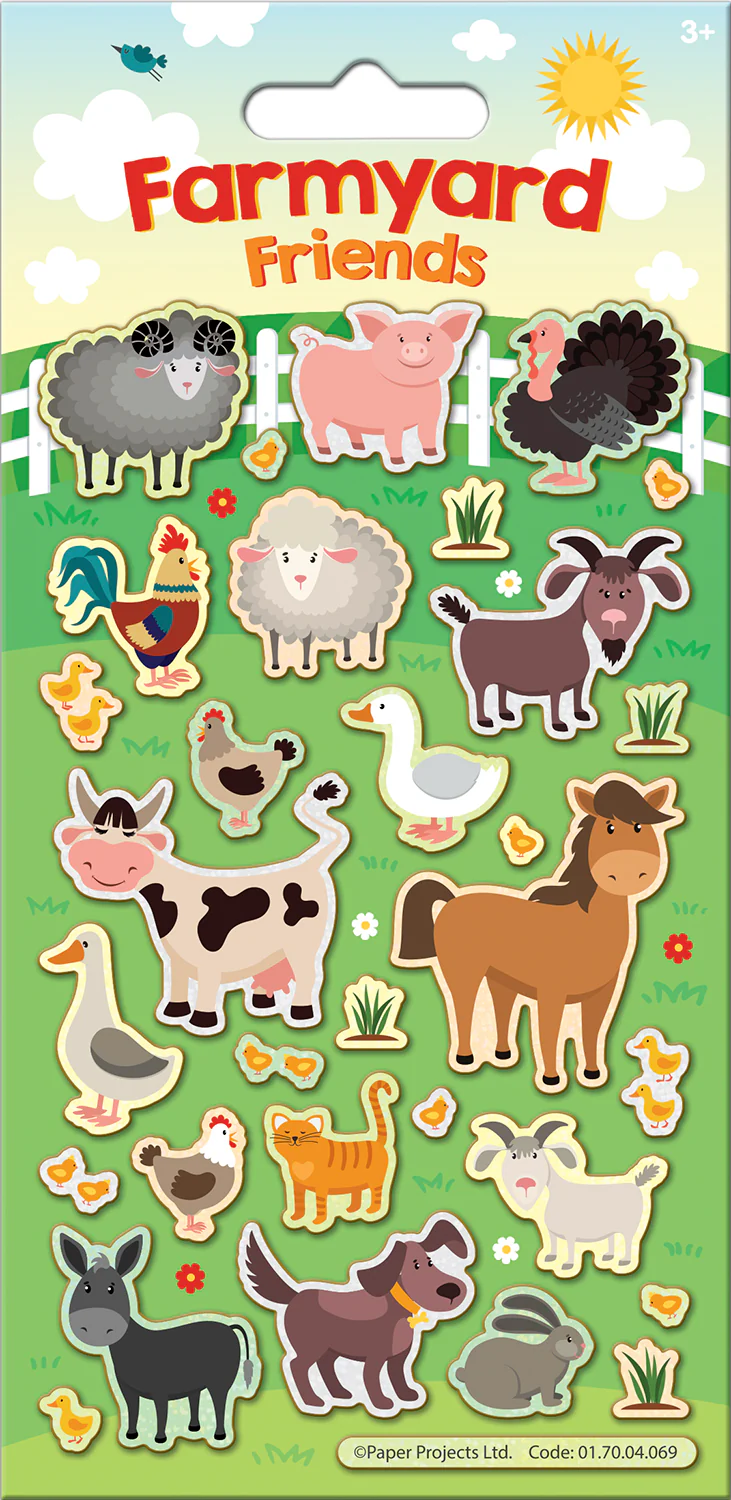 Farmyard Friends Sparkle Stickers Sheet