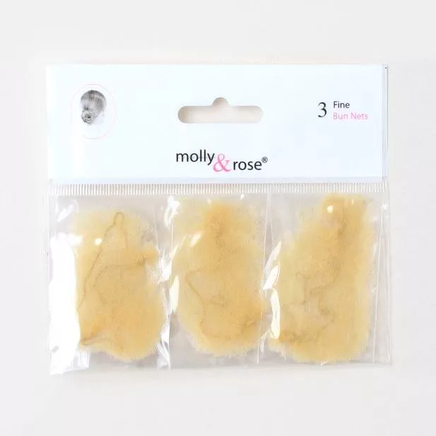 Fine Mesh Blonde Bun Hair Nets (Pack of 3) Ballet, School - Image 3