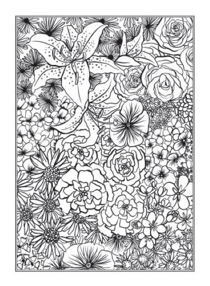 Floral Designs An Anti-Stress Adult Colouring Book - Image 2