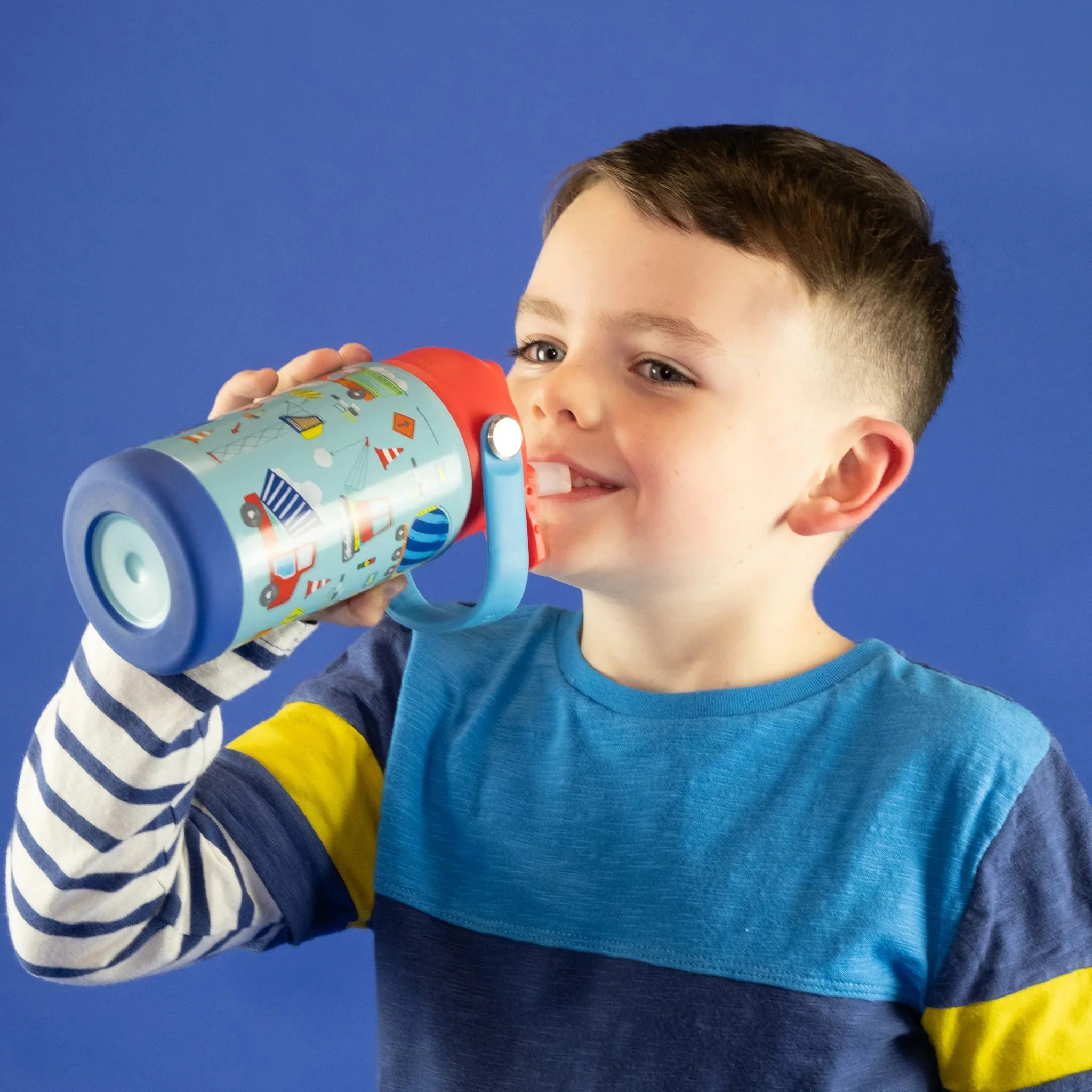 Floss & Rock Construction Theme Stainless Steel Children's Drinks / Water Bottle 14.1 fl oz - Image 5