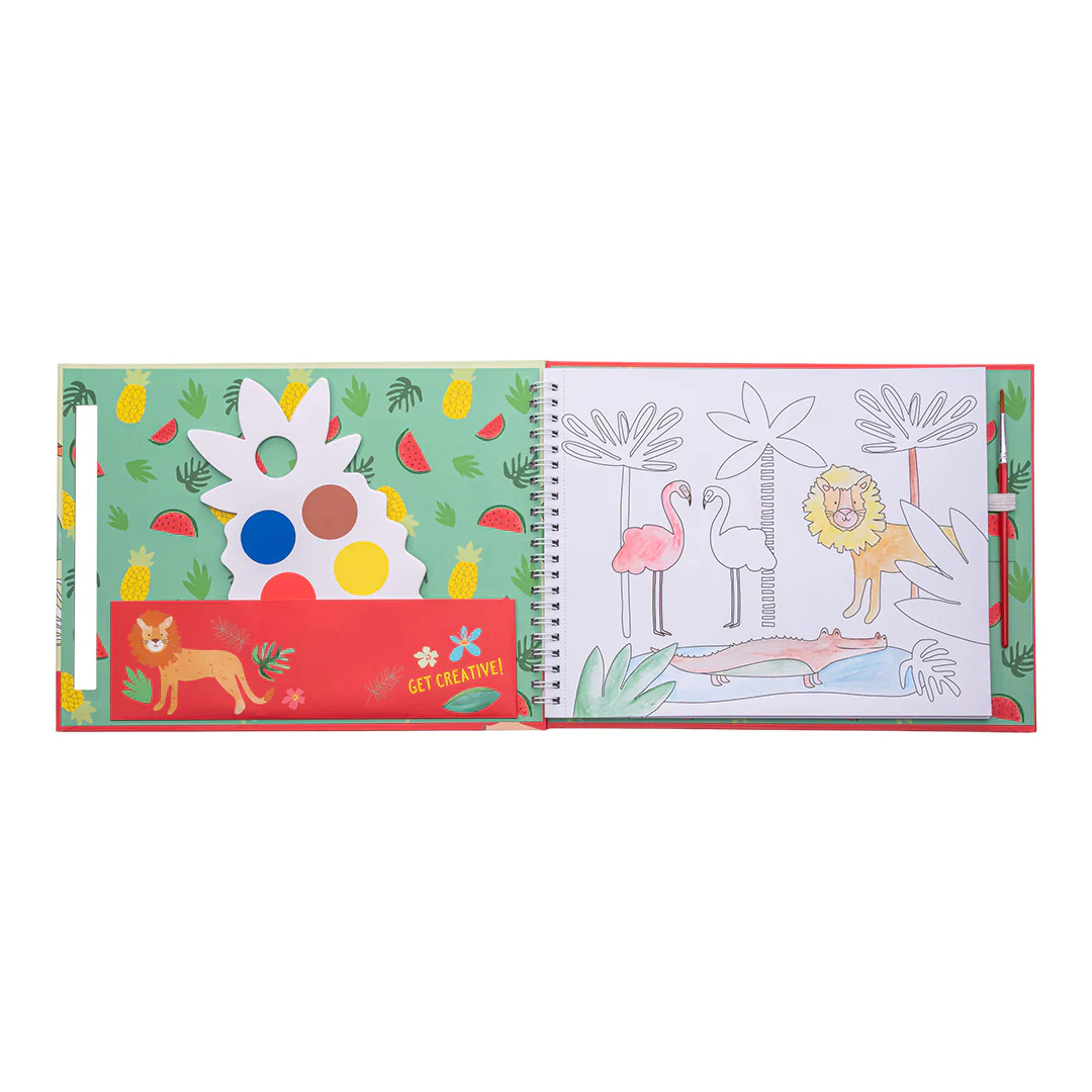 Floss & Rock My Jungle Paint Pad including  paints, palette and pictures - Image 3
