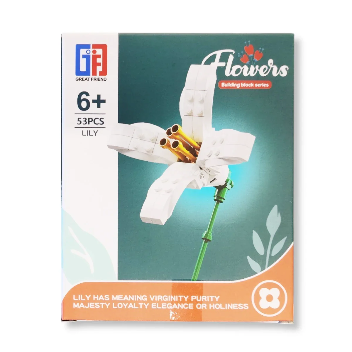 Flowers Building Block Brick Kit Series, Rose, Tulip, Sunflower, Lily - Image 2