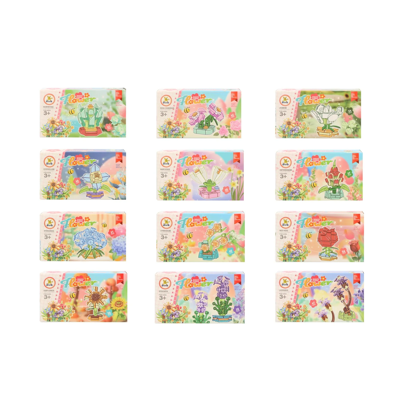 Flowers Romantic Floral Building Block Brick Kits - Image 2
