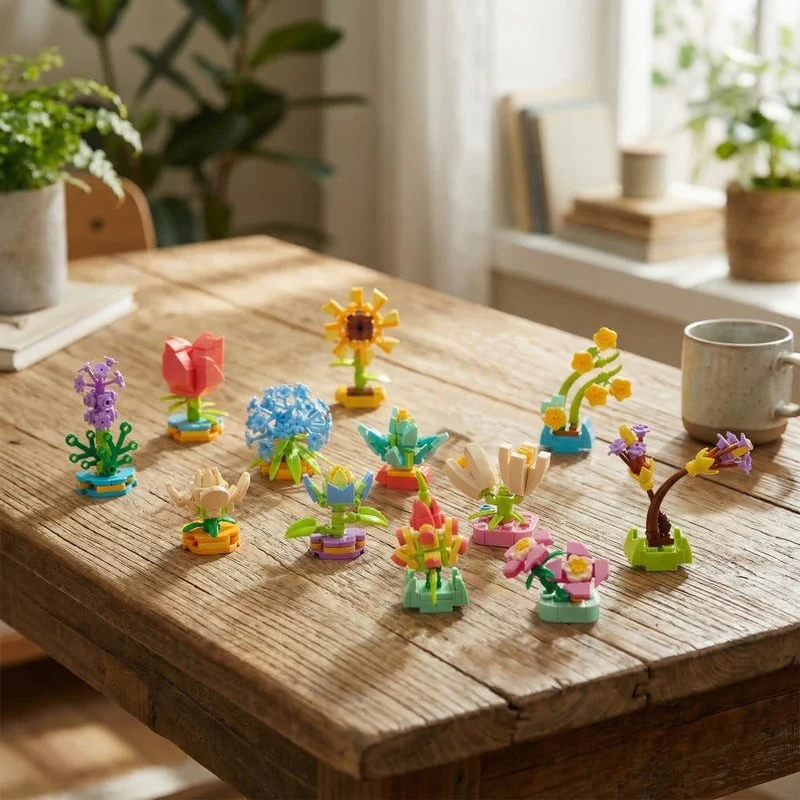 Flowers Romantic Floral Building Block Brick Kits - Image 9