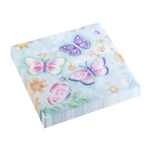 Flutter Butterfly Napkins 33 x 33 cm (Pack of 16)
