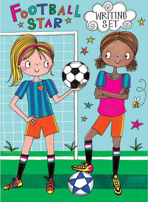 Football Girl Stars Writing Set Wallet by Rachel Ellen Designs - Image 3