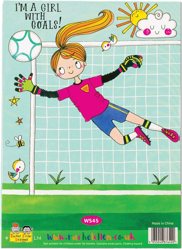 Football Girl Stars Writing Set Wallet by Rachel Ellen Designs - Image 5
