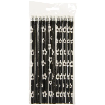 Football Pencils with Erasers (Set of 12)