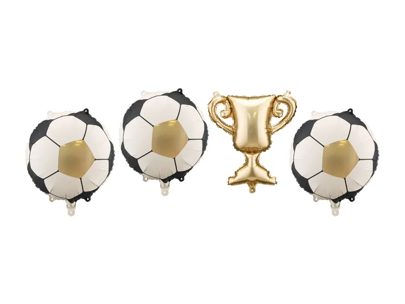 Football & Trophy Foil Balloons for Balloon Arch (4 pieces)