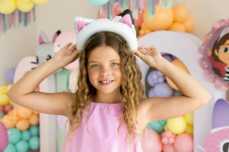 Gabby's Dollhouse Cat Ears Inflatable Party Hat Headband (Pack of 6) - Image 2