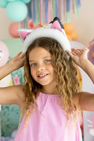 Gabby's Dollhouse Cat Ears Inflatable Party Hat Headband (Pack of 6) - Image 3