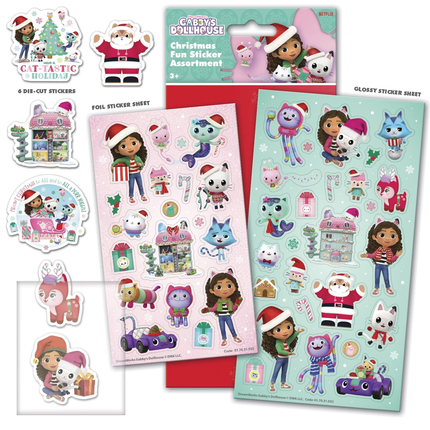 Gabby's Dollhouse Christmas Sticker Assortment