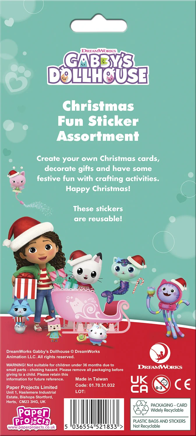 Gabby's Dollhouse Christmas Sticker Assortment - Image 3