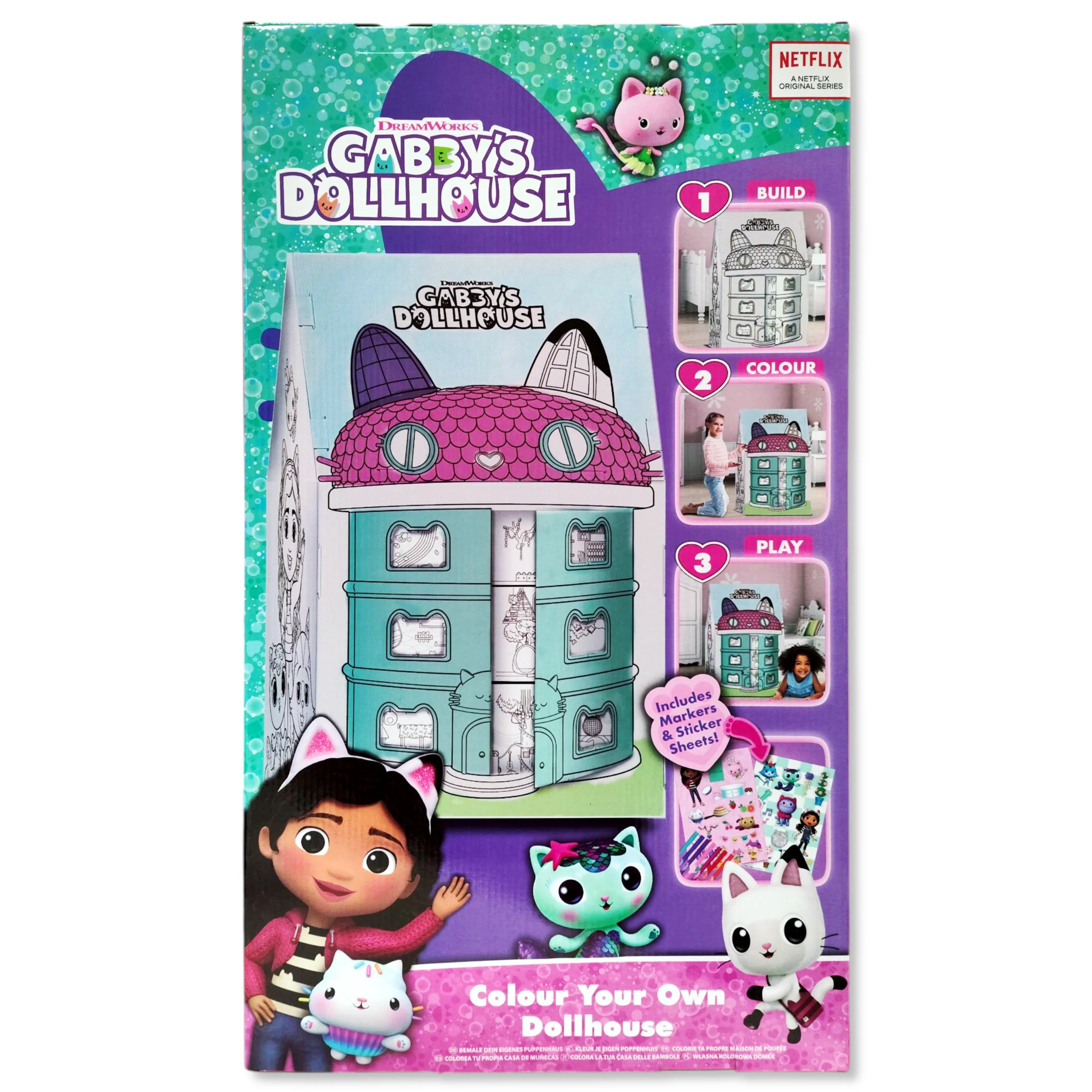 Gabby's Dollhouse Colour Your Own Dollhouse Kit