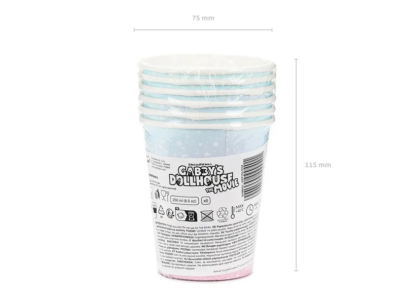 Gabby's Dollhouse the Movie Cups, 250 ml (Pack of 6) - Image 4