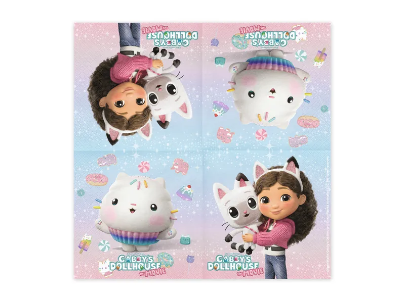 Gabby's Dollhouse the Movie Paper Napkins, 33 x 33 cm (pack of 20) - Image 2