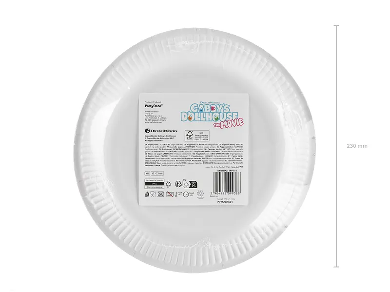 Gabby's Dollhouse the Movie Paper Plates 23 cm (Pack of 6) - Image 7