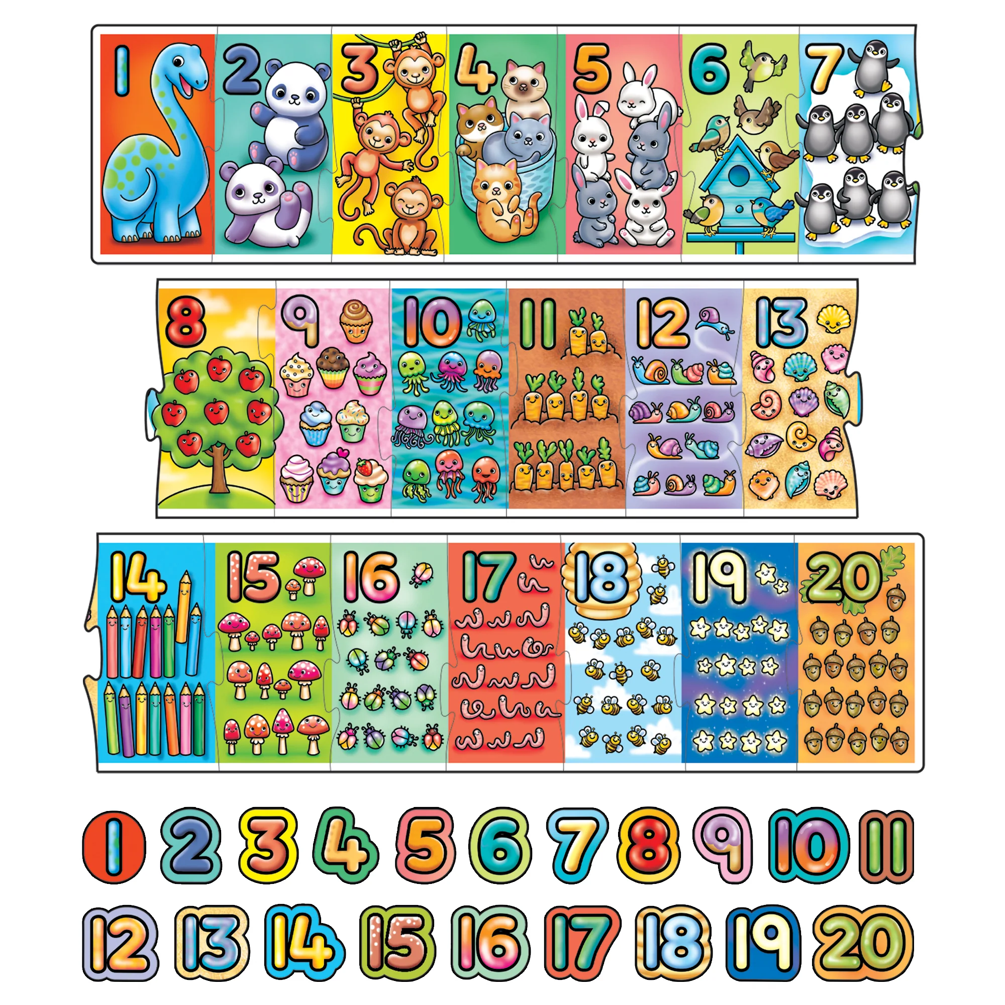 Giant Number Extra Long Jigsaw Puzzle - Image 2