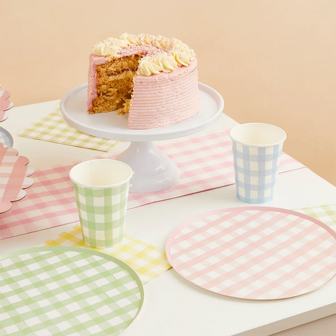 Gingham Paper Cups (Pack of 8) - Image 3