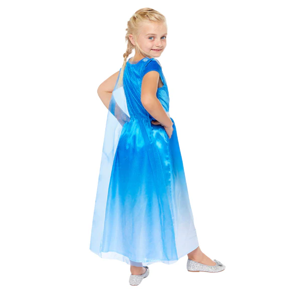 Girls’ Ice Princess Costume with Dress and Cape - Image 2