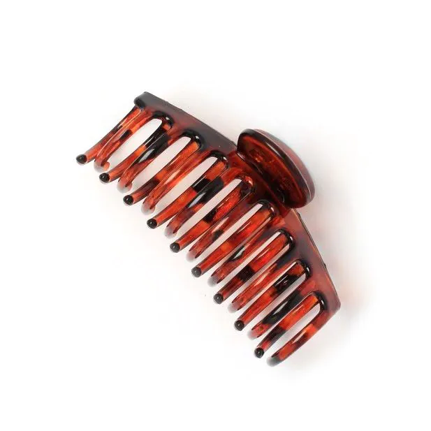 Girls Tortoiseshell Claw Hairclip, 9 cm, Plastic with Metal Hinge - Image 4