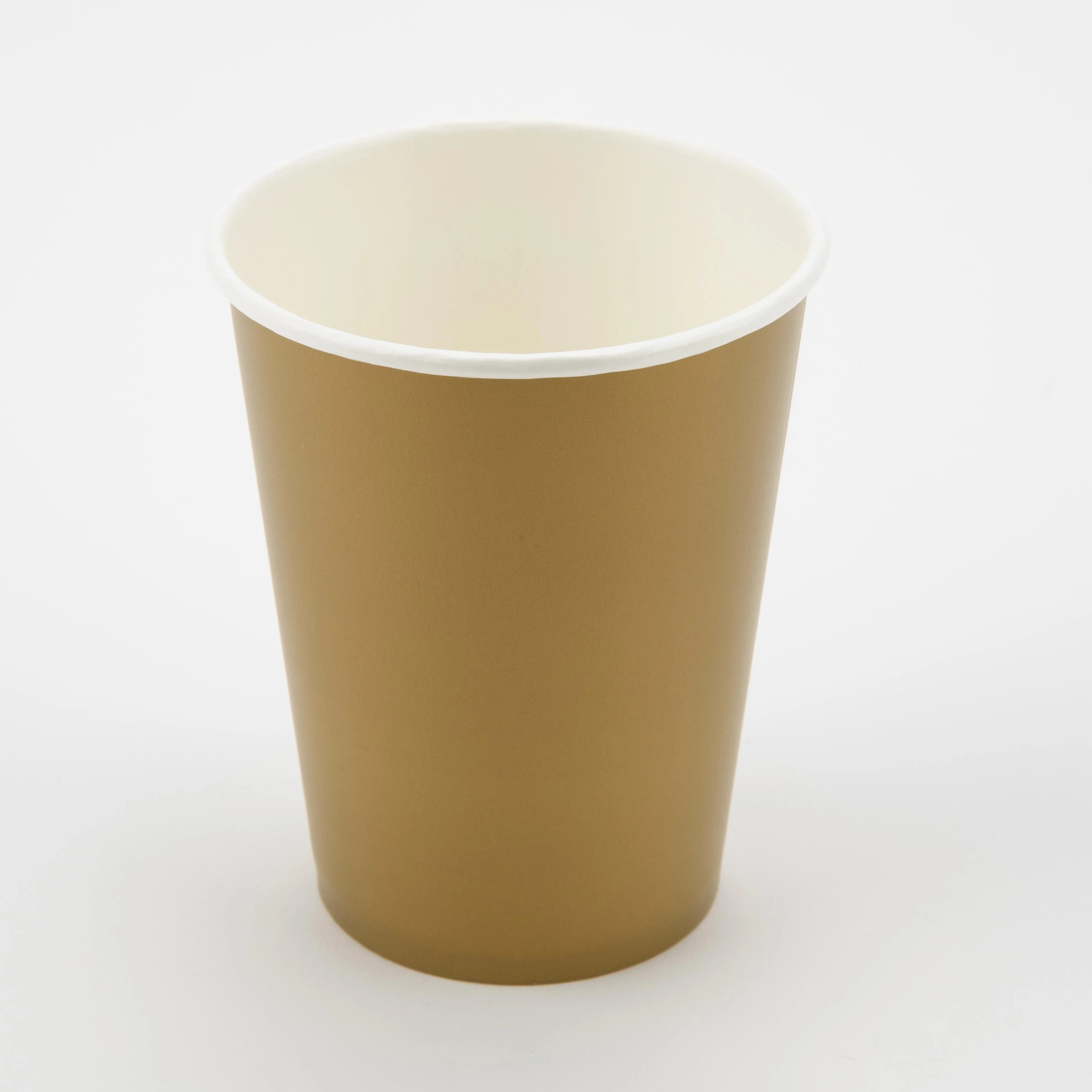Gold Paper Cups, Plastic Free (Pack of 8)