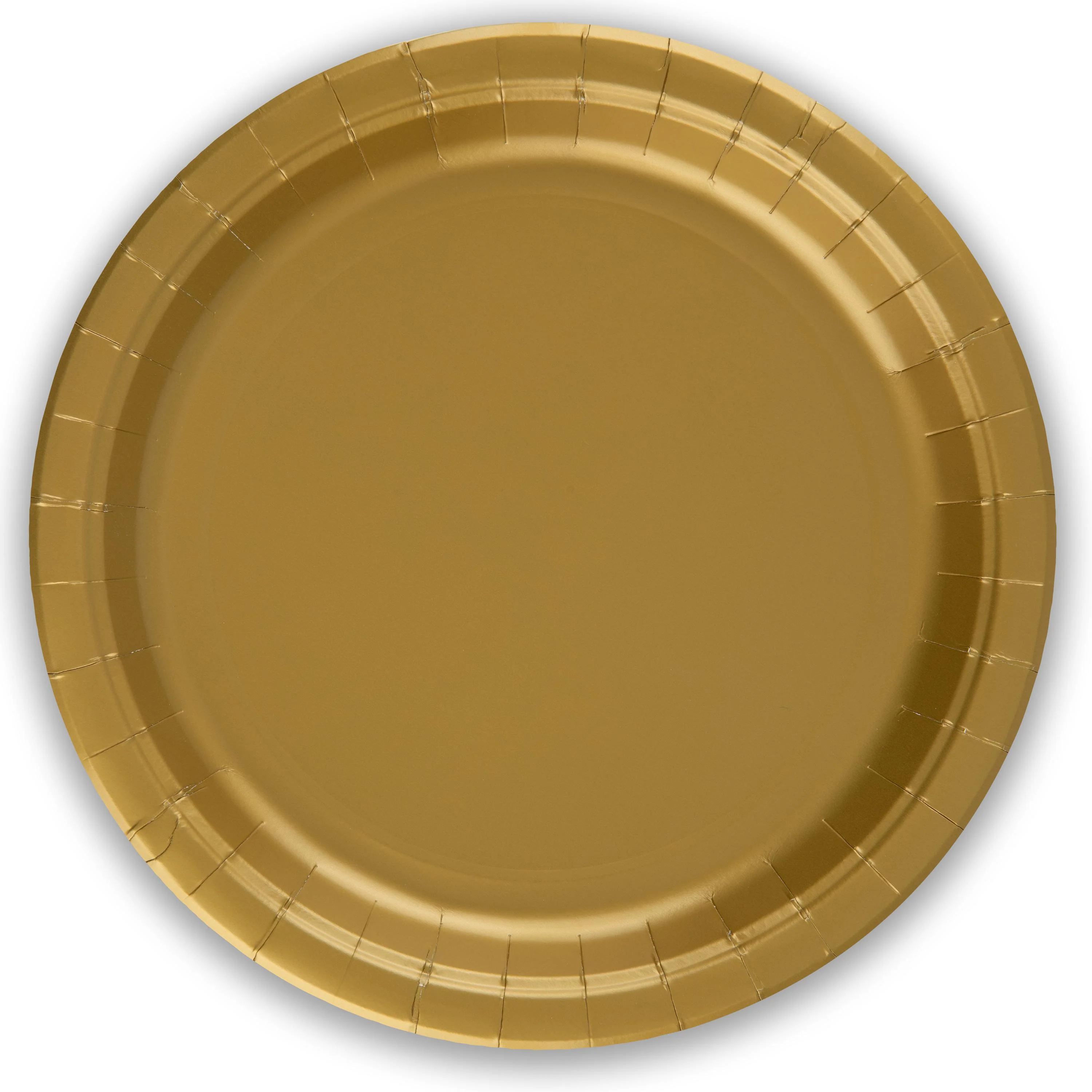 Gold Paper Plates - 23cm - Plastic Free (Pack of 8)