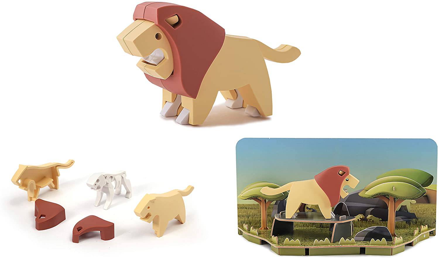 Halftoys Animals Series Lion 3D Jigsaw Puzzle / Toy - Image 2