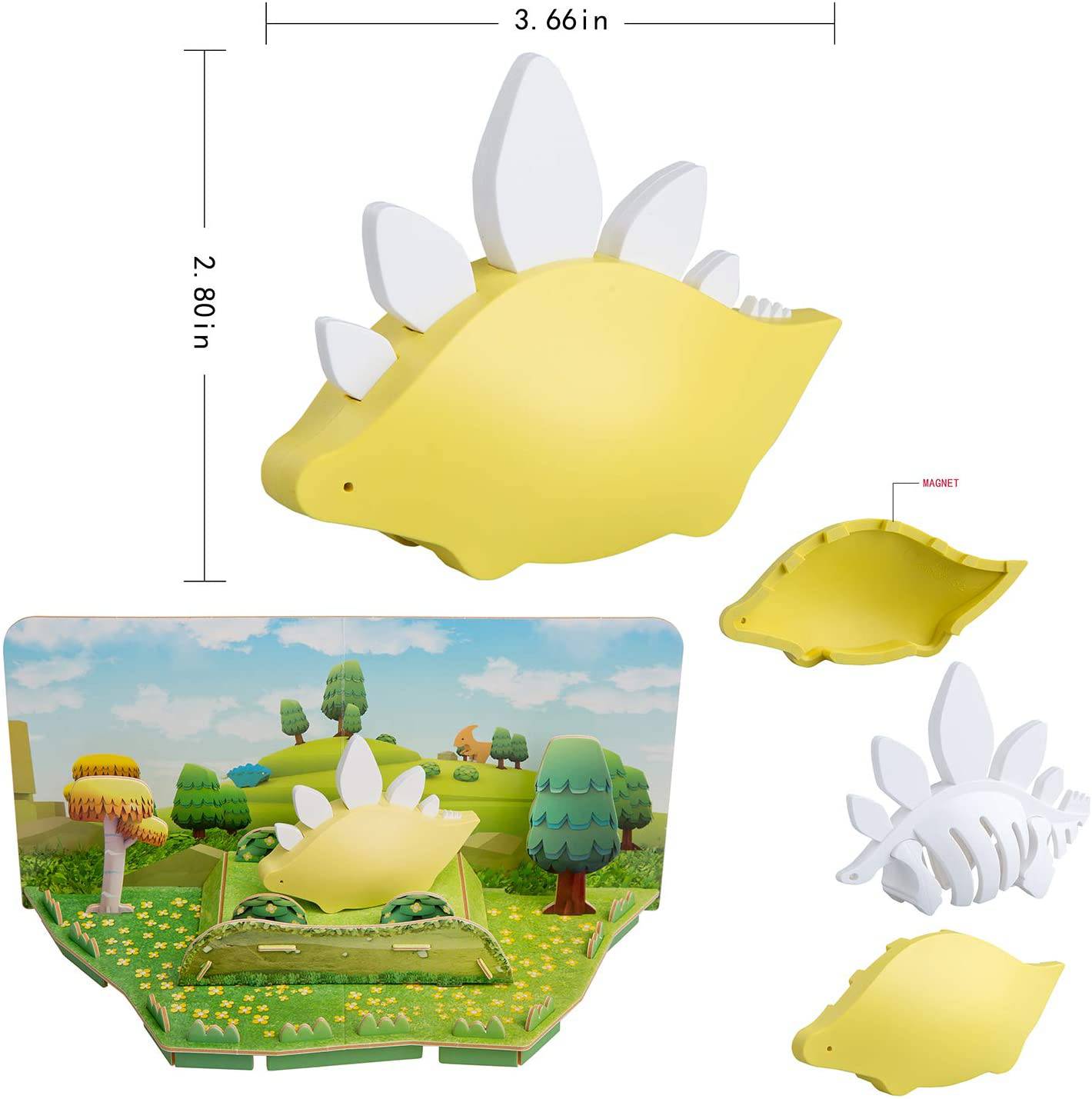 Halftoys Dino Series Stegosaurus 3D Jigsaw Puzzle / Toy - Image 5