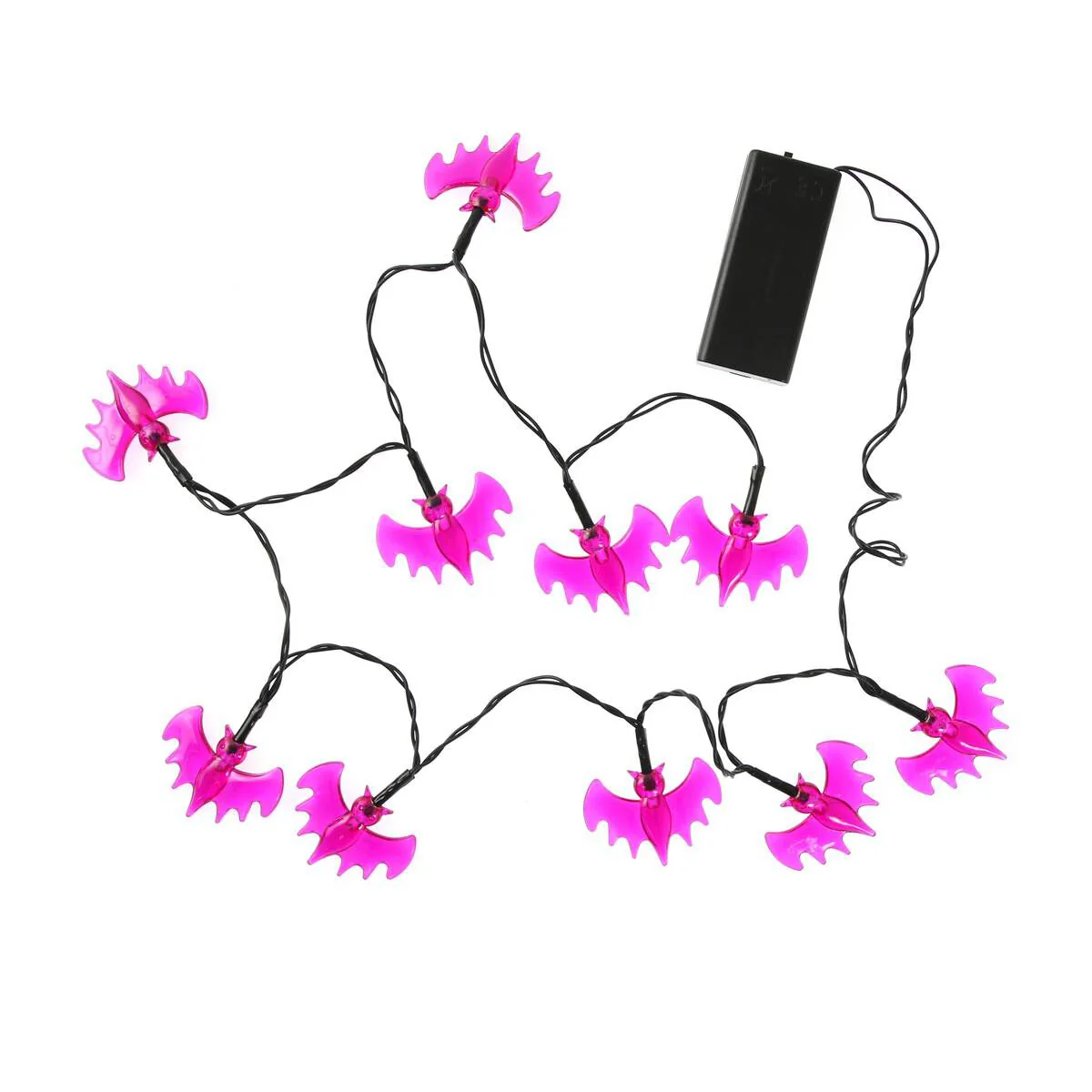 Halloween 8 Light Up LED Purple Bat Lights - Image 3
