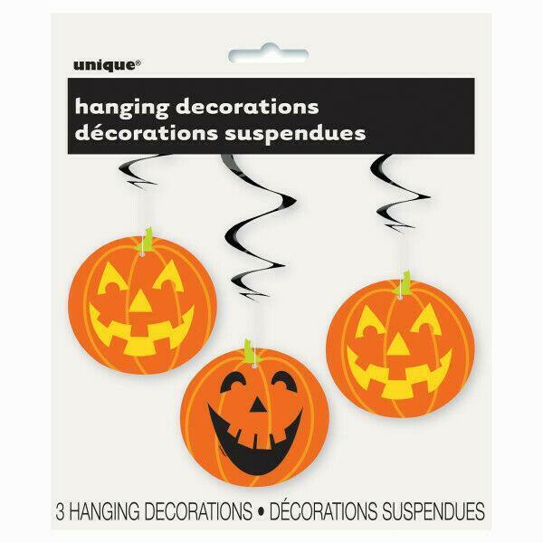 Halloween Pumpkin Hanging Swirl Party Decorations - Image 2