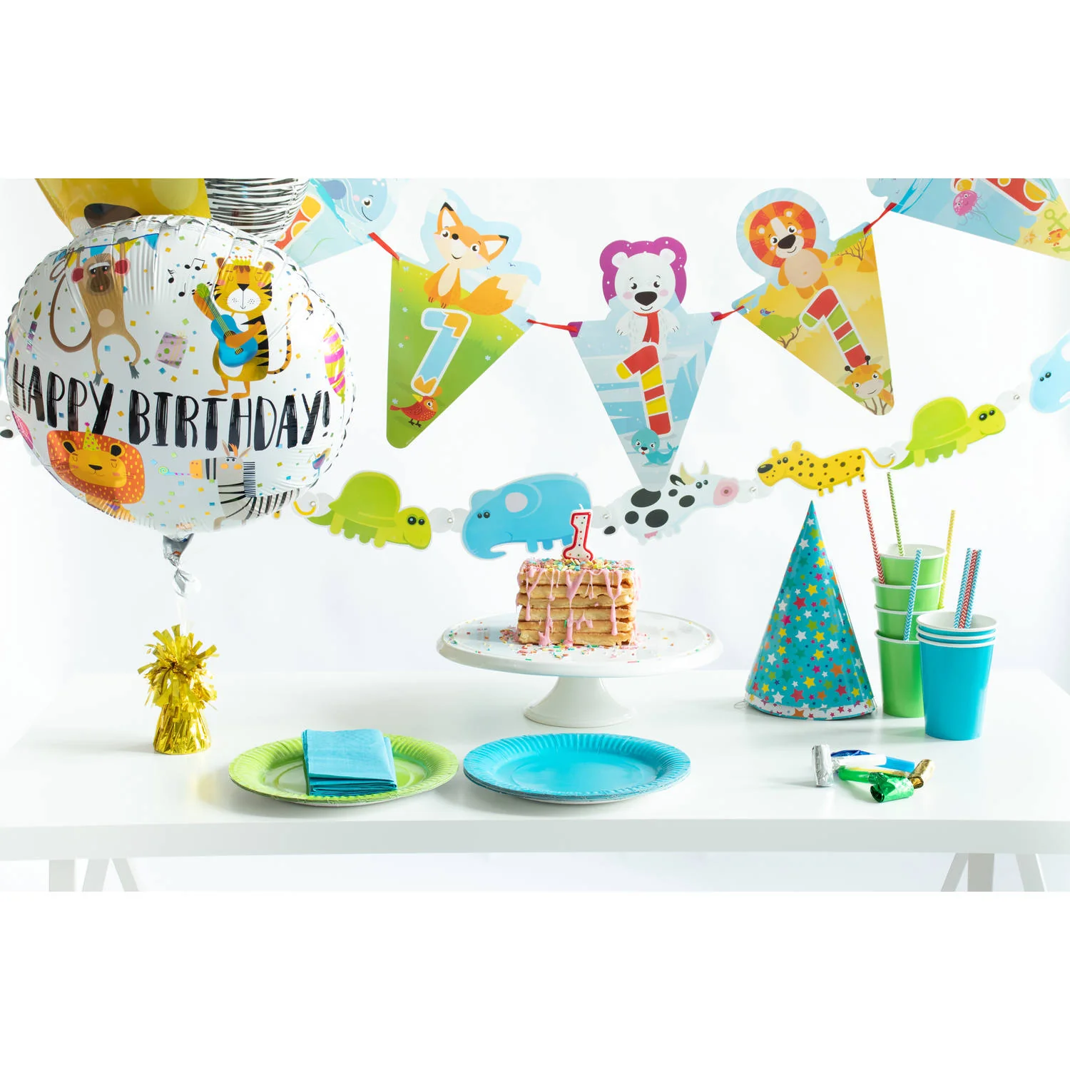 Happy Birthday Animals Foil Balloon 45 cm - Image 4
