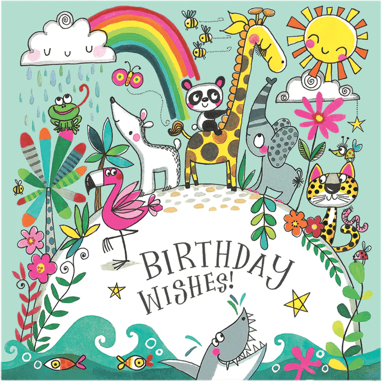 Happy Birthday Wishes- Love Our Planer Jigsaw Card by Rachel Ellen Designs