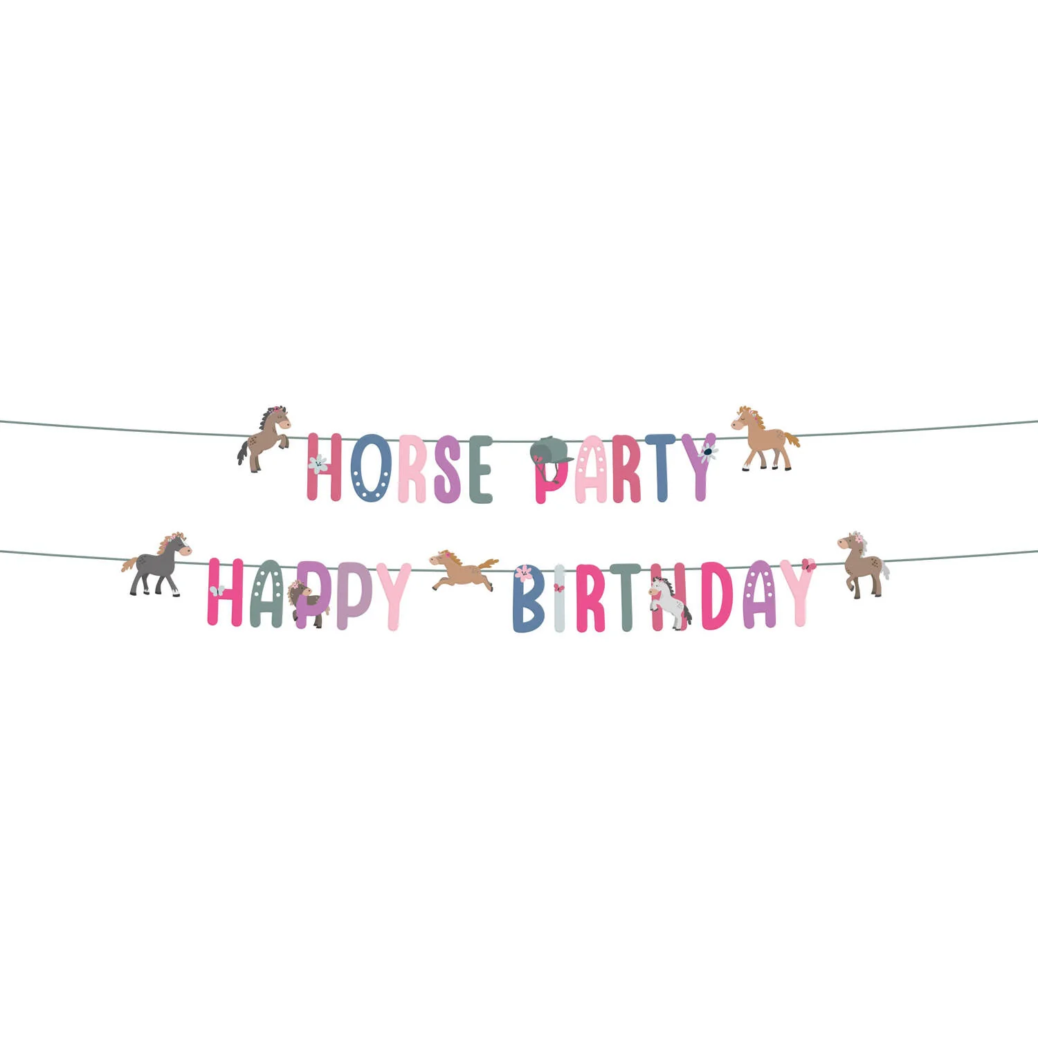 Happy Horse Birthday Party Banner Set (1.5 meters)