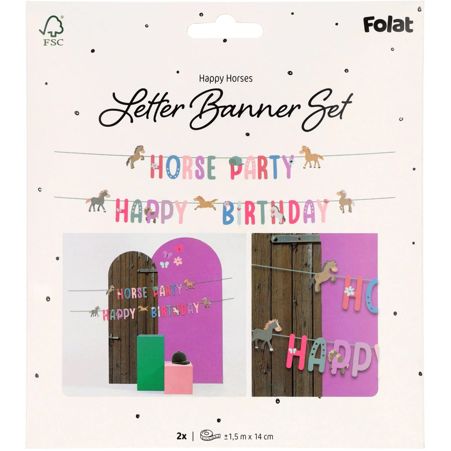 Happy Horse Birthday Party Banner Set (1.5 meters) - Image 3