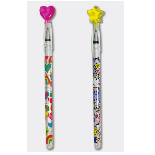 Heart and Star Gel Pens by Rachel Ellen Designs
