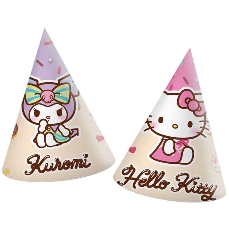 Hello Kitty & Kuromi Party Hats Pack of 6 FSC Certified