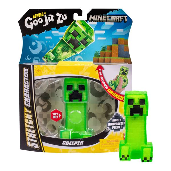 Heroes of Goo Jit  Zoo - Minecraft Creeper Stretchy Action Figure Toy - Image 3
