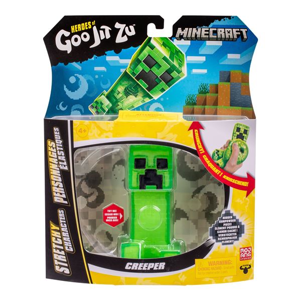 Heroes of Goo Jit  Zoo - Minecraft Creeper Stretchy Action Figure Toy - Image 4