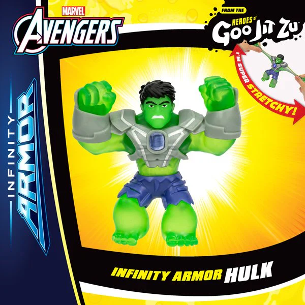 Heroes of Goo Jit Zu Incredible Hulk Infinity Armor Stretchy Action Figure Toy - Image 4