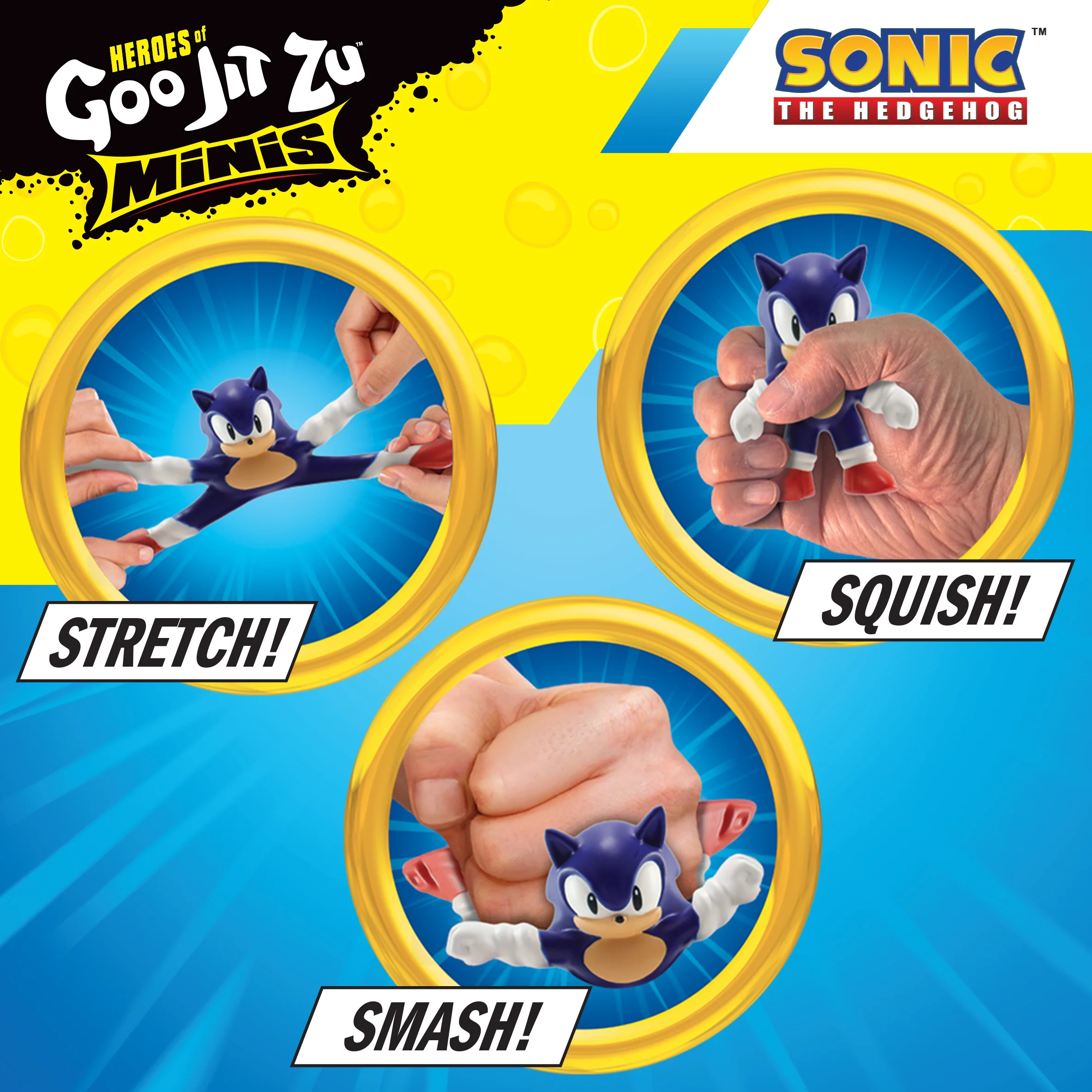 Heroes of Goo Jit Zu Sonic the Hedgehog Stretchy Mini Action Figure - Image 6