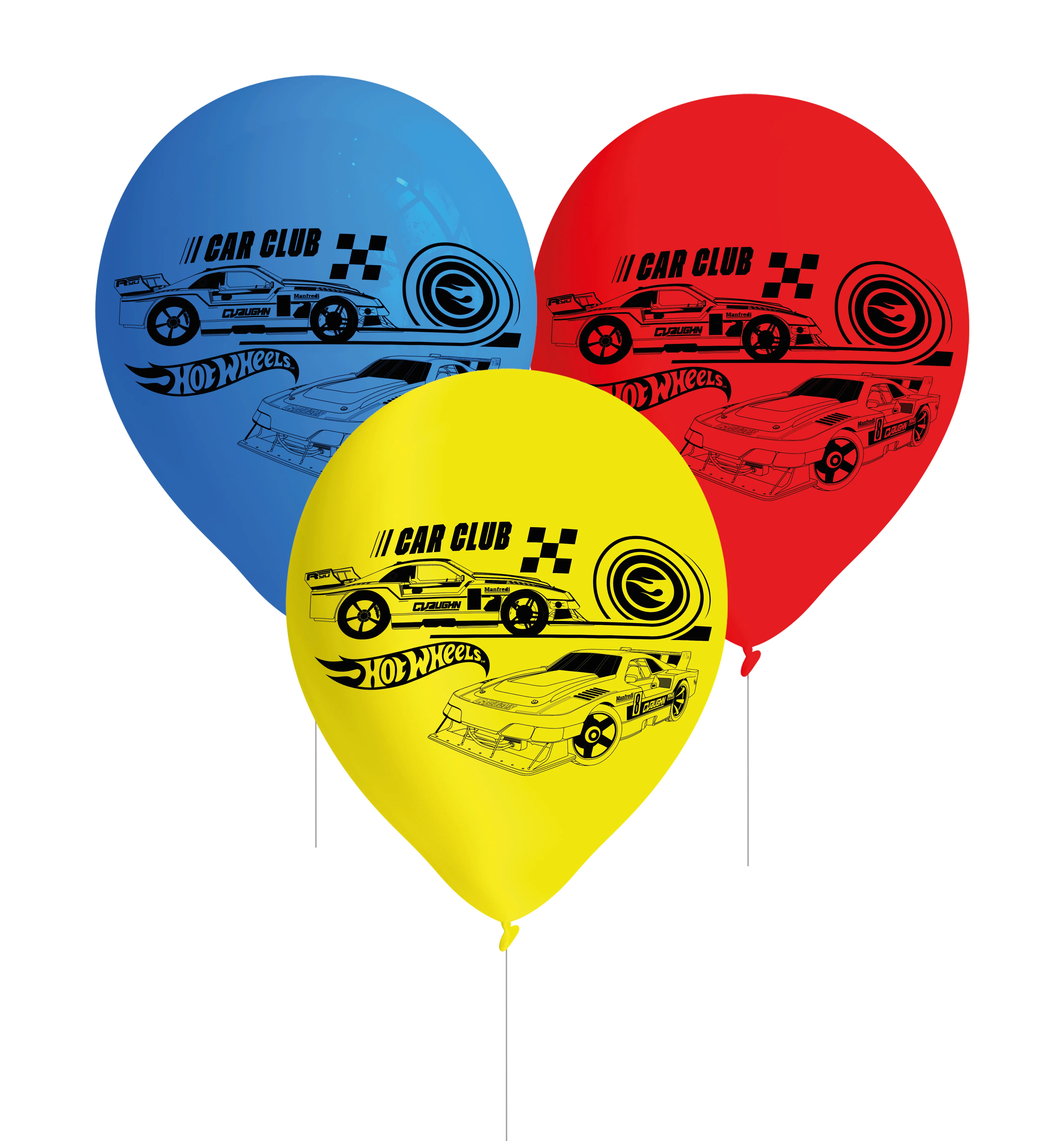 Hot Wheels Latex BirthdayParty Balloons (Pack of 8)