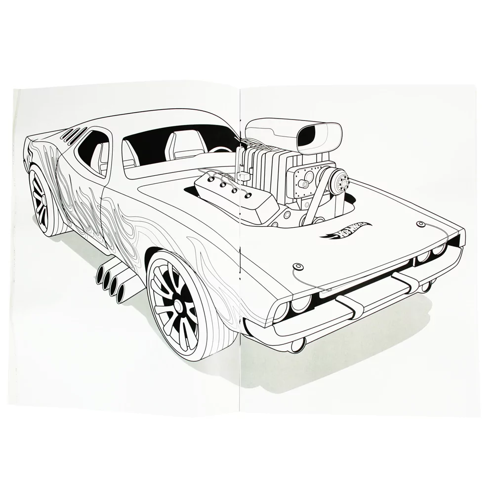 Hot Wheels Racing Colours 1 Colouring Book with Crayons - Image 2