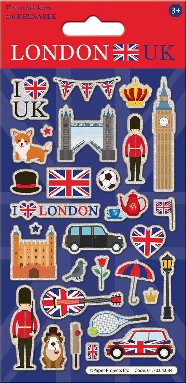 I Love London Sparkle Foiled Stickers