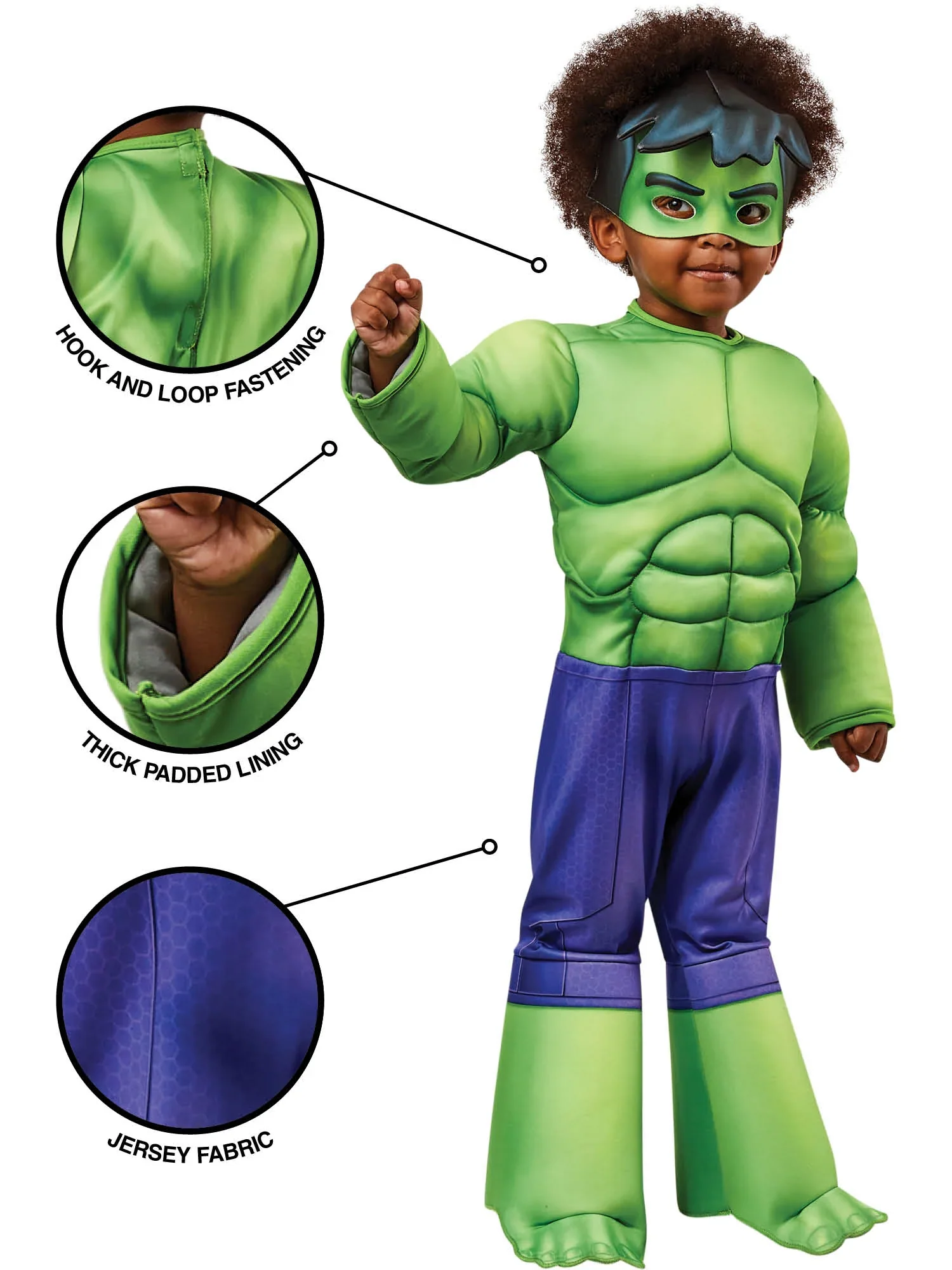 Incredible Hulk Deluxe Dressing Up Costume. - Image 3