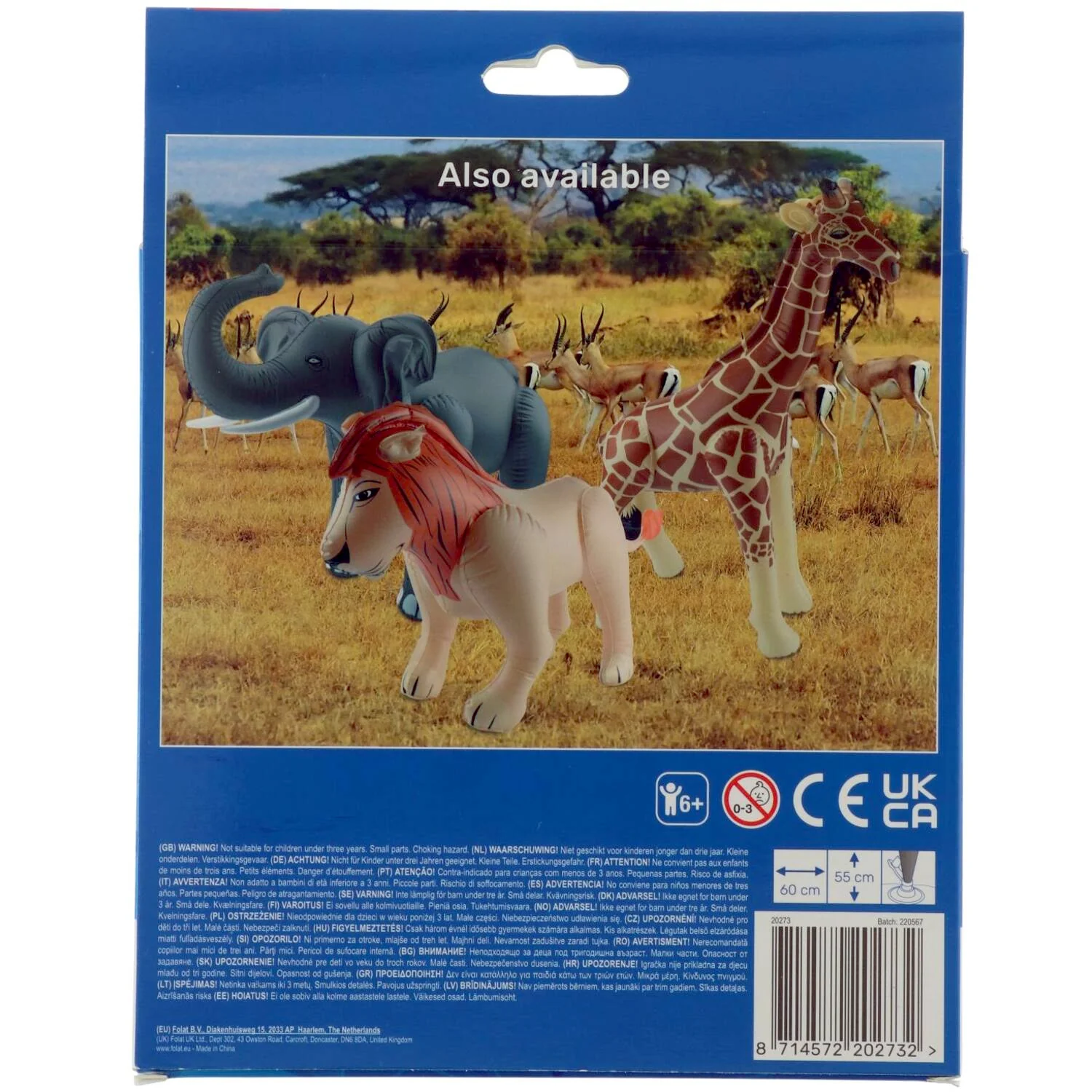 Inflatable Zebra - 60x55 cm - Image 4