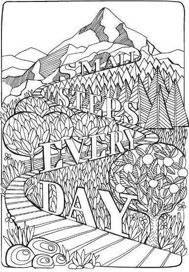 Inspirational Quotes to Colour Adult Colouring Book - Image 3