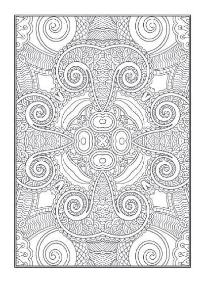 Intricate Patterns Anti-Stress Adult Colouring Book - Image 2